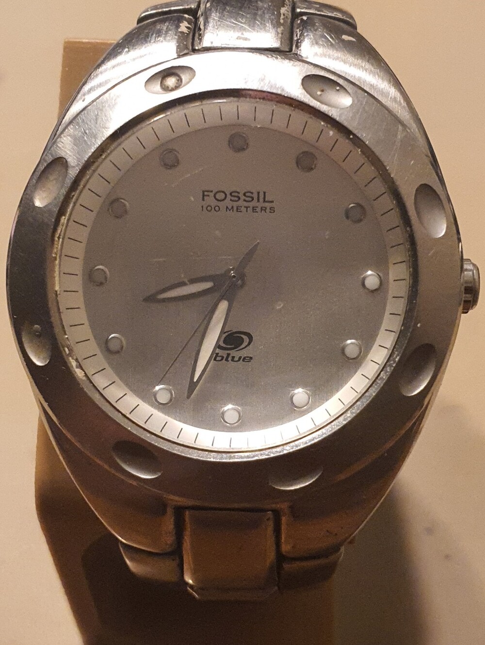 Fossil Blue AM-3292 Silver Stainless Steel Men's Watch